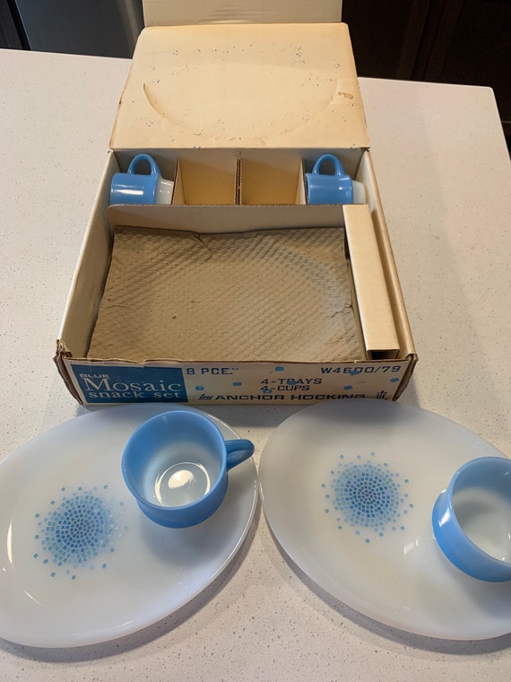 Anchor Hocking snack set 4セット　元箱入り Anchor Hocking snack set 4セット 元箱入り Vintage Anchor Hocking