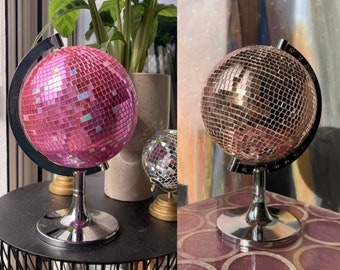 Globe Disco Miroir - 24 cm - Or Rose/Rose