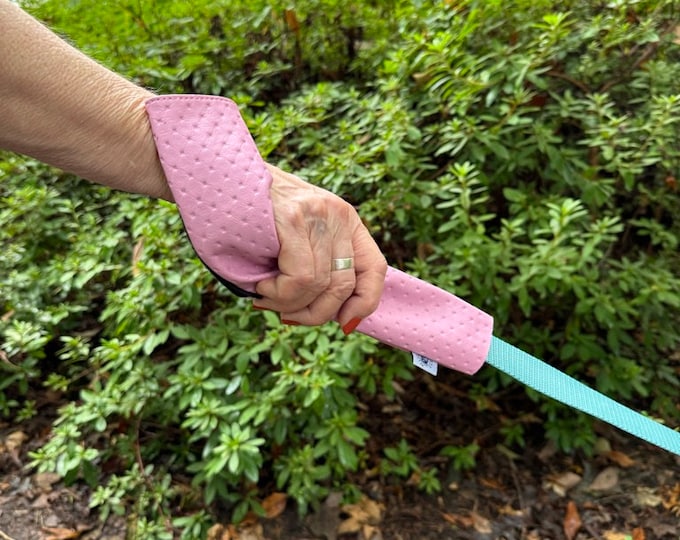 Dog leash accessory that protects your wrist from rope burn and strain!