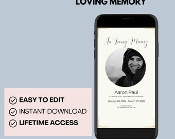Personalized Funeral Program & Memorial Video Design Service