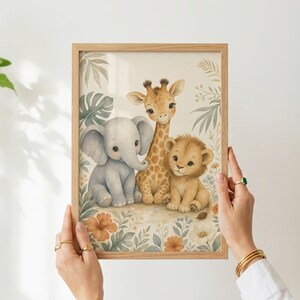 Safari Nursery Decor - Baby Animal Prints, Kids Room Art - Printable Digital Download image 6