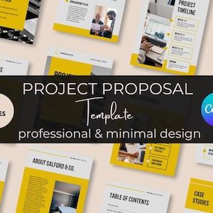 13 ページのプロジェクト提案テンプレート | 編集可能な Canva ビジネス提案 | プロフェッショナル クライアント ピッチ デッキ | 即時ダウンロード