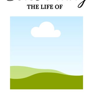 Pu&ograve; includere: Un biglietto commemorativo con uno sfondo di cielo blu e colline verdi. Il testo recita "Celebrating the life of John Anthony Locke May 3, 1959 - June 10, 2025".