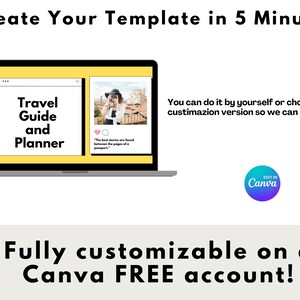 Modello modificabile per pianificatore di viaggio: guida minimalista Canva (download immediato) immagine 2