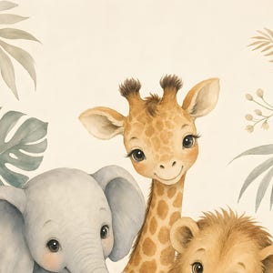 Safari Nursery Decor - Baby Animal Prints, Kids Room Art - Printable Digital Download image 10