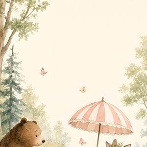 Woodland Nursery Art, Storybook Picnic Print, Kids Room Decor, Baby Shower Gift image 10