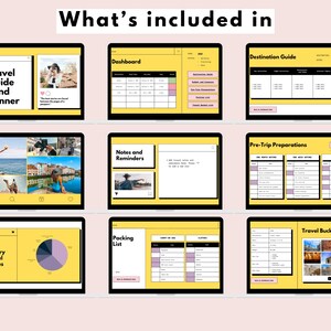 Modello modificabile per pianificatore di viaggio: guida minimalista Canva (download immediato) immagine 4