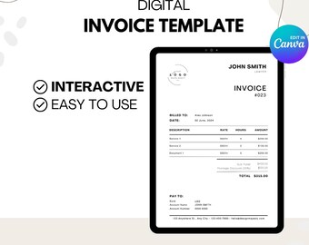 Minimalistische Rechnungsvorlage: Bearbeitbares Small Business Form (Canva)