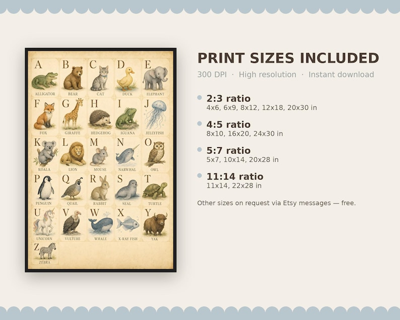 Set van 3 educatieve posters, muurdecoratie voor de speelkamer, kinderkamerdecoratie - Direct te downloaden afbeelding 3