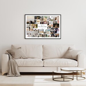 K&ouml;nnte beinhalten: Ein schwarzer gerahmter Foto-Collage einer Hochzeit mit dem Text "Our Best Day" in der Mitte.