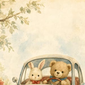 Vintage Car Nursery Wall Art, Printable Kids Room Decor, Baby Shower Gift Ideas image 10
