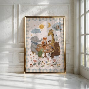 Woodland Nursery Art, Nursery Animal Print, Playroom Decor - Digital Download image 3