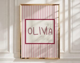 Custom Name Sign for Girls, Printable Baby Name Sign, New Baby Gift