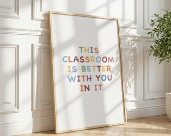 Classroom Decor Poster, Boho Calm Corner Sign (Digital Download)