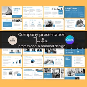 Company Profile Presentation Template | Editable Canva Business Deck | Professional Corporate Slides | Instant Download