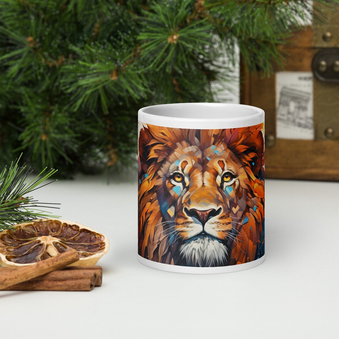 Lion Mugs Safari Animals Mug Gift Ideas Animalthemed Etsy