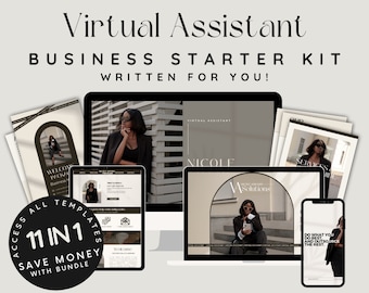 Virtual Assistant Templates Kit | Assistant Social Media Templates | Website Templates for VA | Instagram Templates| Canva Template
