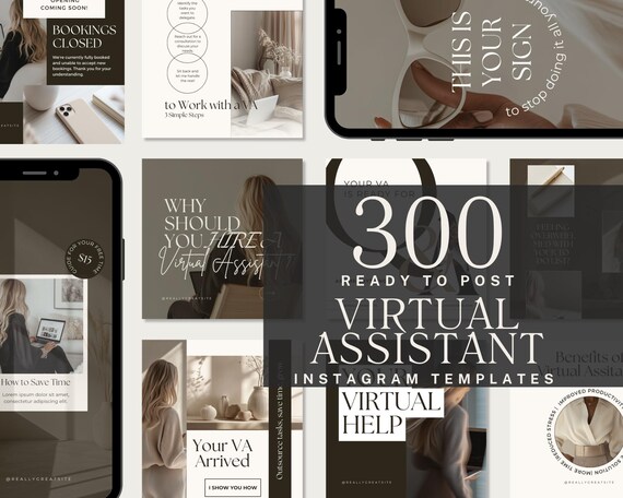 Virtual Assistant Instagram Template | Virtual Assistant Social Media Posts | Business Coaching Instagram Template | VA Instagram Post Canva