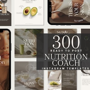 Luxury Nutrition Coaching Instagram Template for Health Coach, Nutritionist, Dietician, Nutrition Facts, Health and Wellness Instagram Post