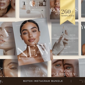 266 Instagram-mallar för Botox Filler | Estetiska Medspa Instagram-mallar | Nurse Injector Sociala Medier | Instagram-inlägg för läppfyllare