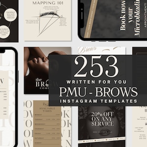 Brows Microblading Instagram Template | Microblade Social Media Post | PMU Brows Artist | Permanent Makeup Brow Tech | Brow Tattoo