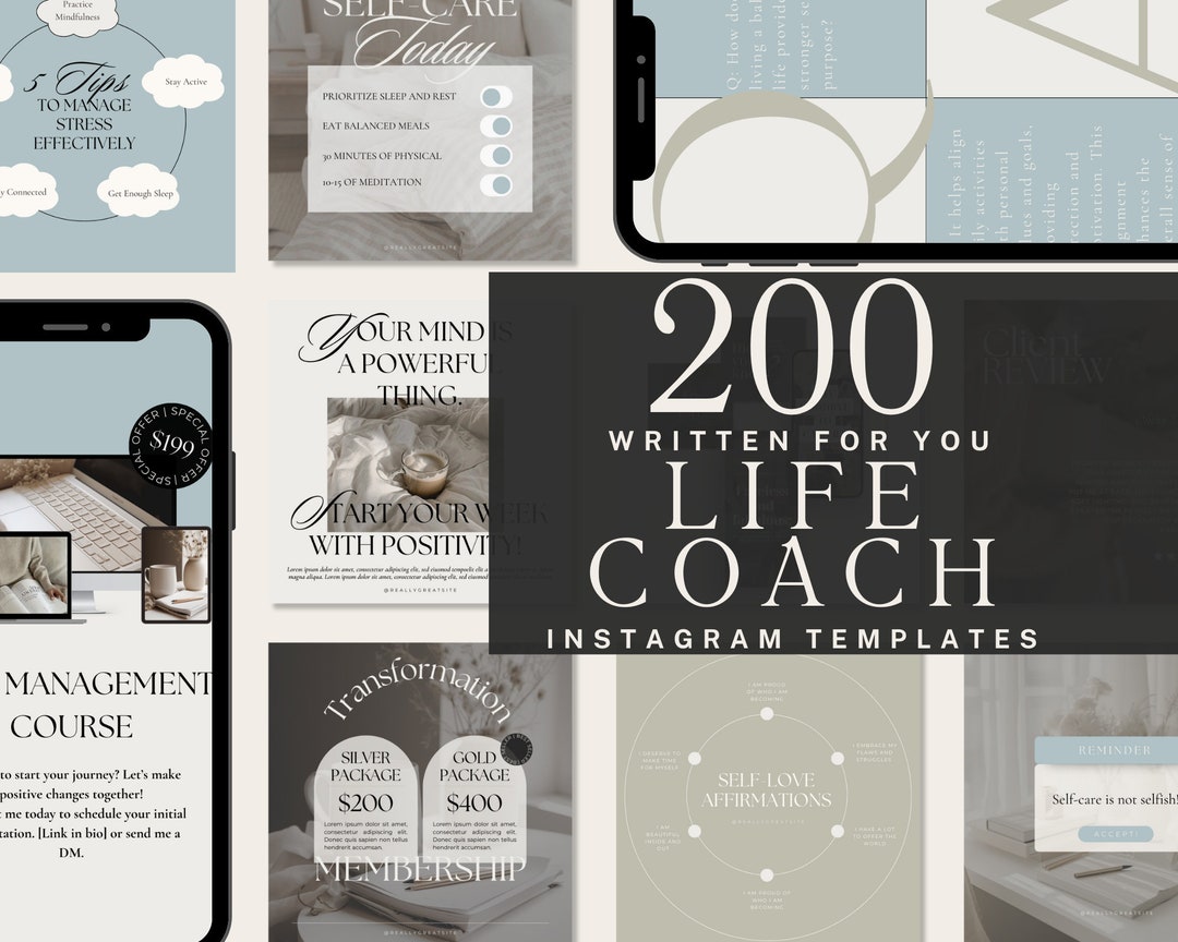 Life Coach Instagram Template Holistic Coach Social Media Post Mental ...