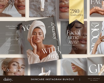 280+ Skincare Instagram Templates: Esthetician & Medspa Canva Designs