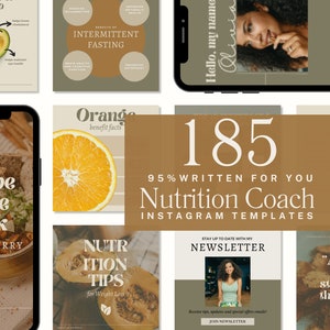 Nutrition Coach Instagram Template | Health Coach Instagram Posts | Canva Social Media | Nutritionist, Dietician, Health and Wellness Coach