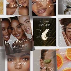 Luxury Skincare Instagram Templates | Esthetician Instagram Aesthetic | Esthetician Skincare Instagram Templates | Dermatologist Instagram