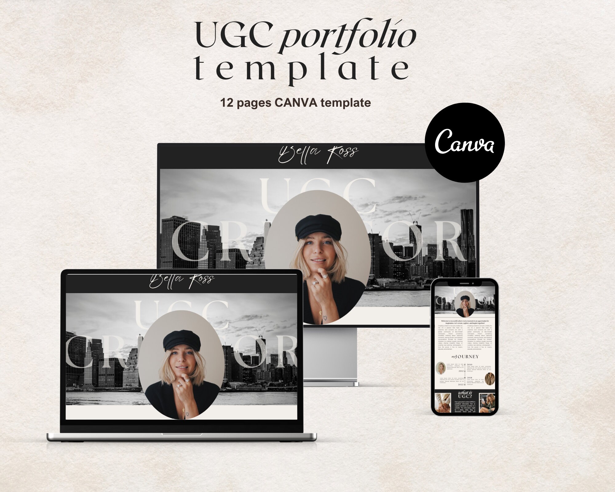 UGC Portfolio Template Canva UGC Website Template UGC - Etsy