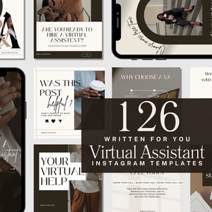 Virtual Assistant Instagram Templates | VA Instagram Posts | Virtual Assistant Social Media Content | Virtual Assistant Bundle