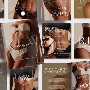 Body Contouring Instagram Template | Body Sculpting Instagram Posts | Body Sculpt Social Media | Medspa Instagram Post | Luxury Instagram