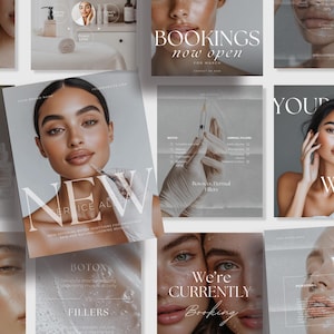 266 Botox Filler Instagram Vorlagen | Ästhetische Medspa Instagram-Vorlagen | Krankenschwester Injektion Social Media | Lip Filler Instagram Post