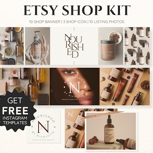 Etsy Shop Kit | Etsy Banner Template  | Etsy Shop Banner | Etsy Branding Kit | Etsy Canva Template | Etsy Listing Template | Sell on Etsy