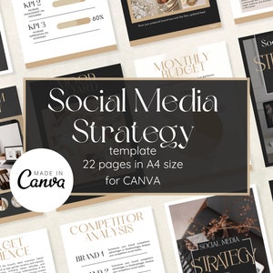 Social Media Strategy Template for Social Media Managers | Client Strategy for Social Media | Marketing Strategy | Instagram Strategy