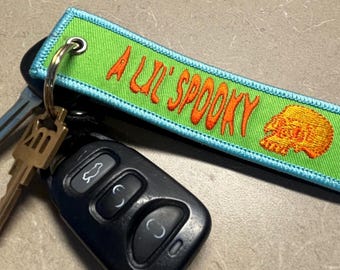 Groovy & Spooky - Embroidered Patch Keychain