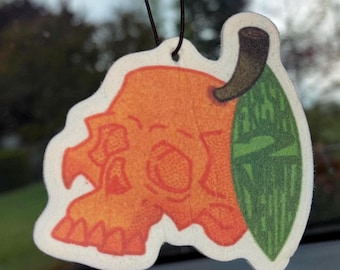 Orange Scented  - Citrus Skull - Car Air Freshener