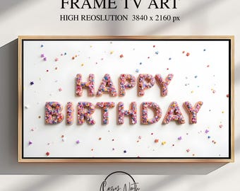 Birthday Samsung Frame TV Art - Sprinkel Birthday Tv Art, Digital Download