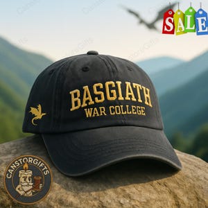 Basgiath War College Embroidered Hat, Fourth Wing Washed Cap, Xaden Riorson Dragon Rider Hat, Romantasy Bookish Gift for Readers