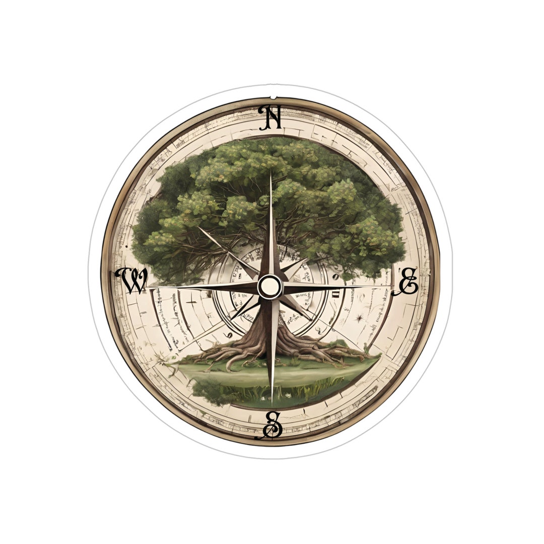 Compass Sticker Digital Compass Outdoor Stickers, Die-cut, 1pcs - Etsy