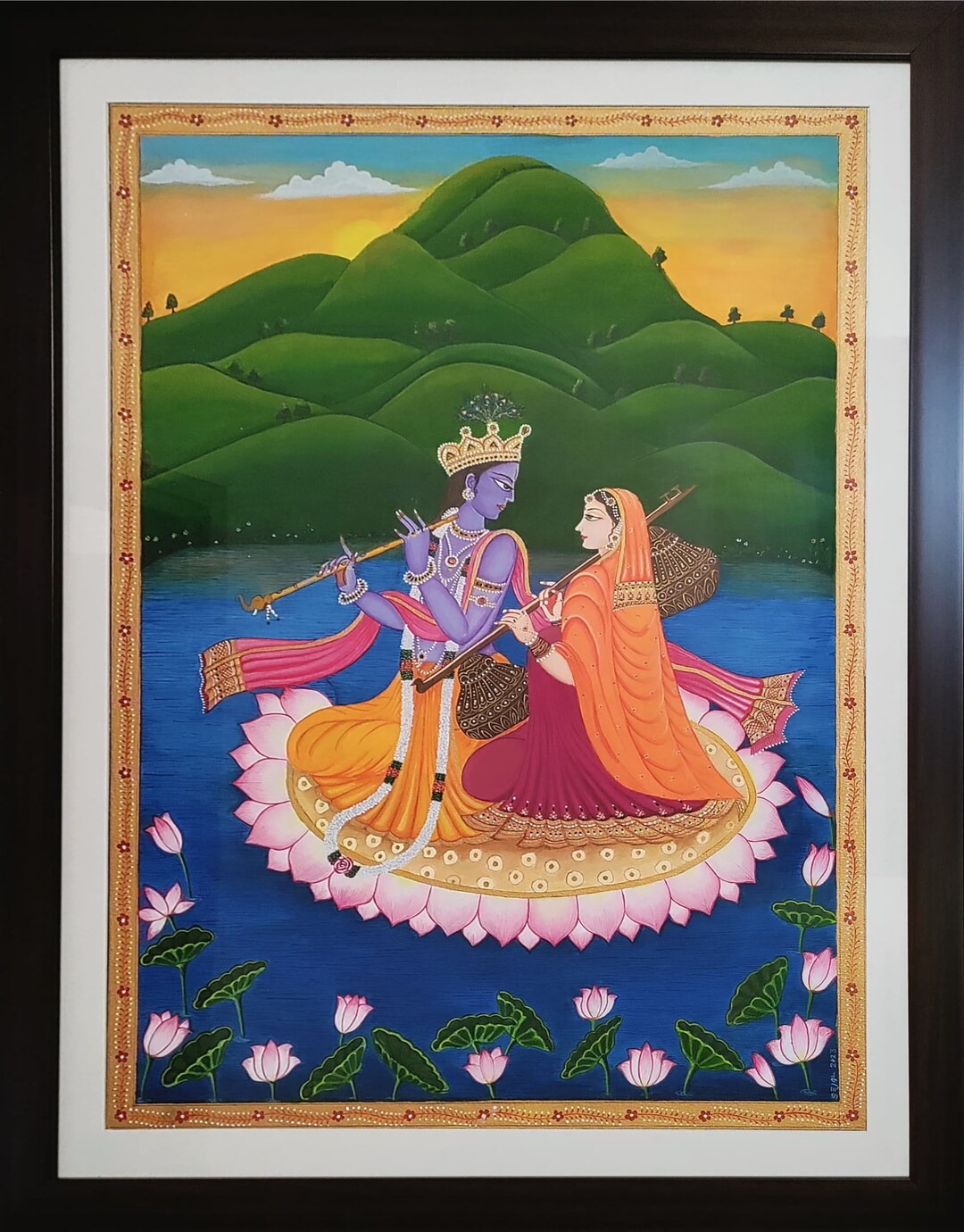 Radha Krishna Pichwai Painting Etsy