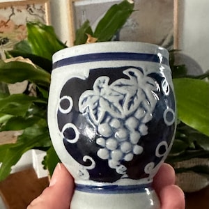 Vintage West Germany little blue vase - Marked West German ceramic pottery | 1960s ceramic Vase | Timeless German design - home decor