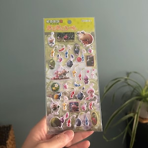 Thick Pikmin sticker sheet Nintendo - cute pikmin stickers from Japan