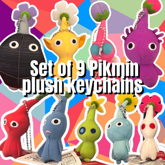 Pikmin Plush Keychain Set, Official Nintendo Japan, Gamer Gift