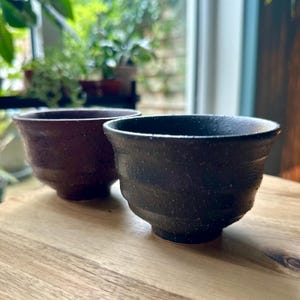 Tachikichi Japanese ceramic tea cup set rustic pottery wood fired effect ware Japan | coffee lover gift, authentic Japanese speckled cups