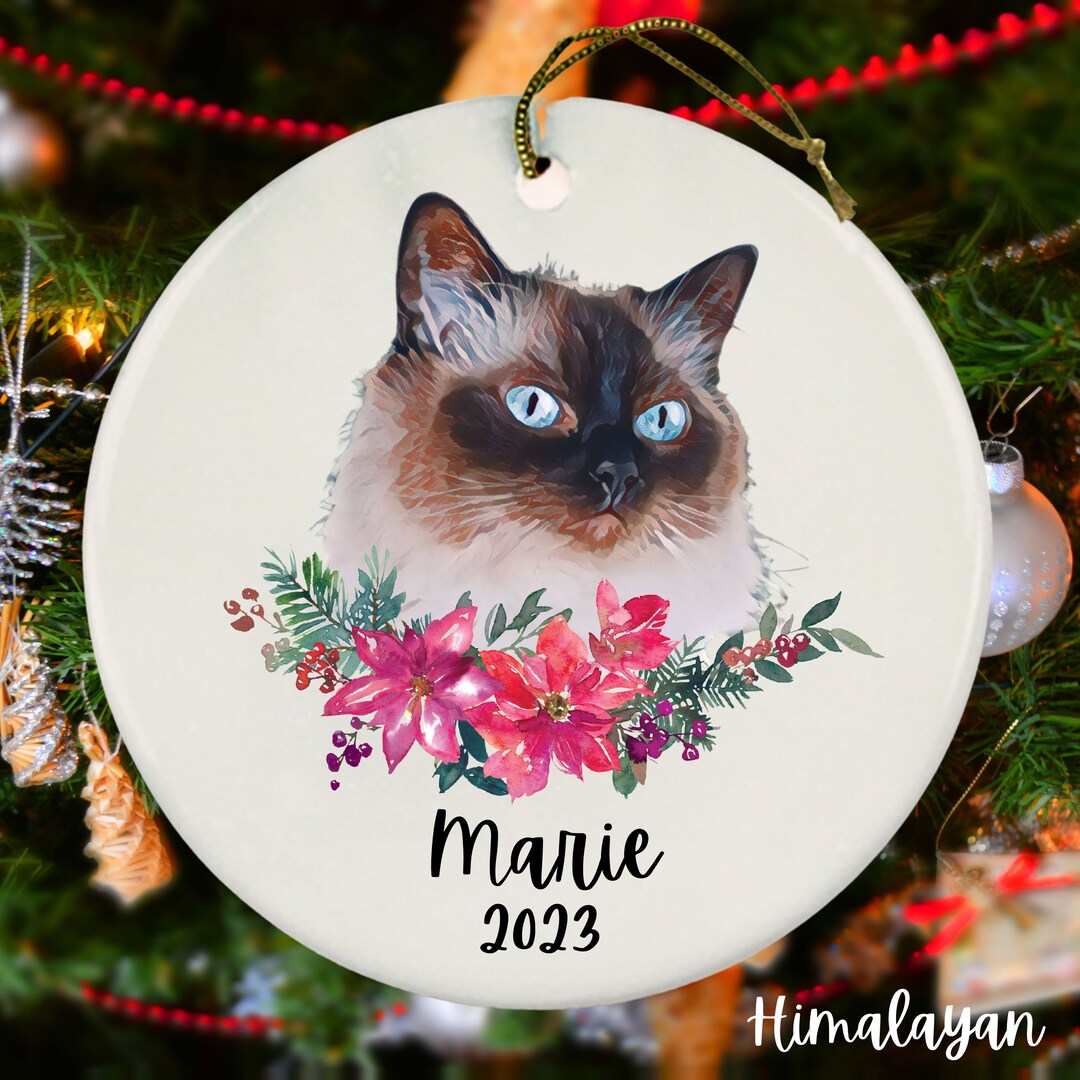 Himalayan Cat Christmas Ornament - Custom Cat Gift - Personalized Cat ...