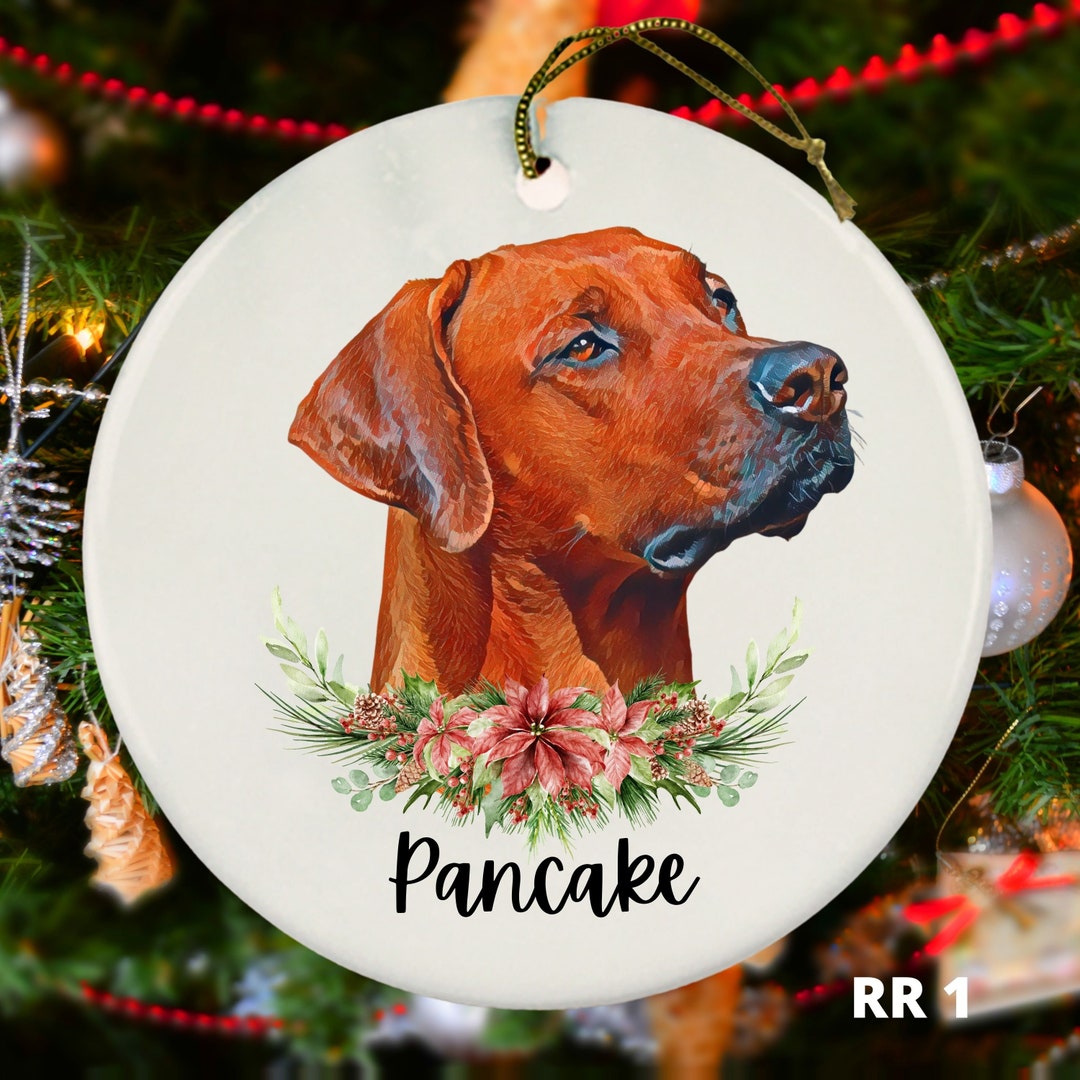 Christmas Rodesian Ridgeback Rhodesian Ridgeback Christmas Ornament - Picture Options - Custom Dog ...