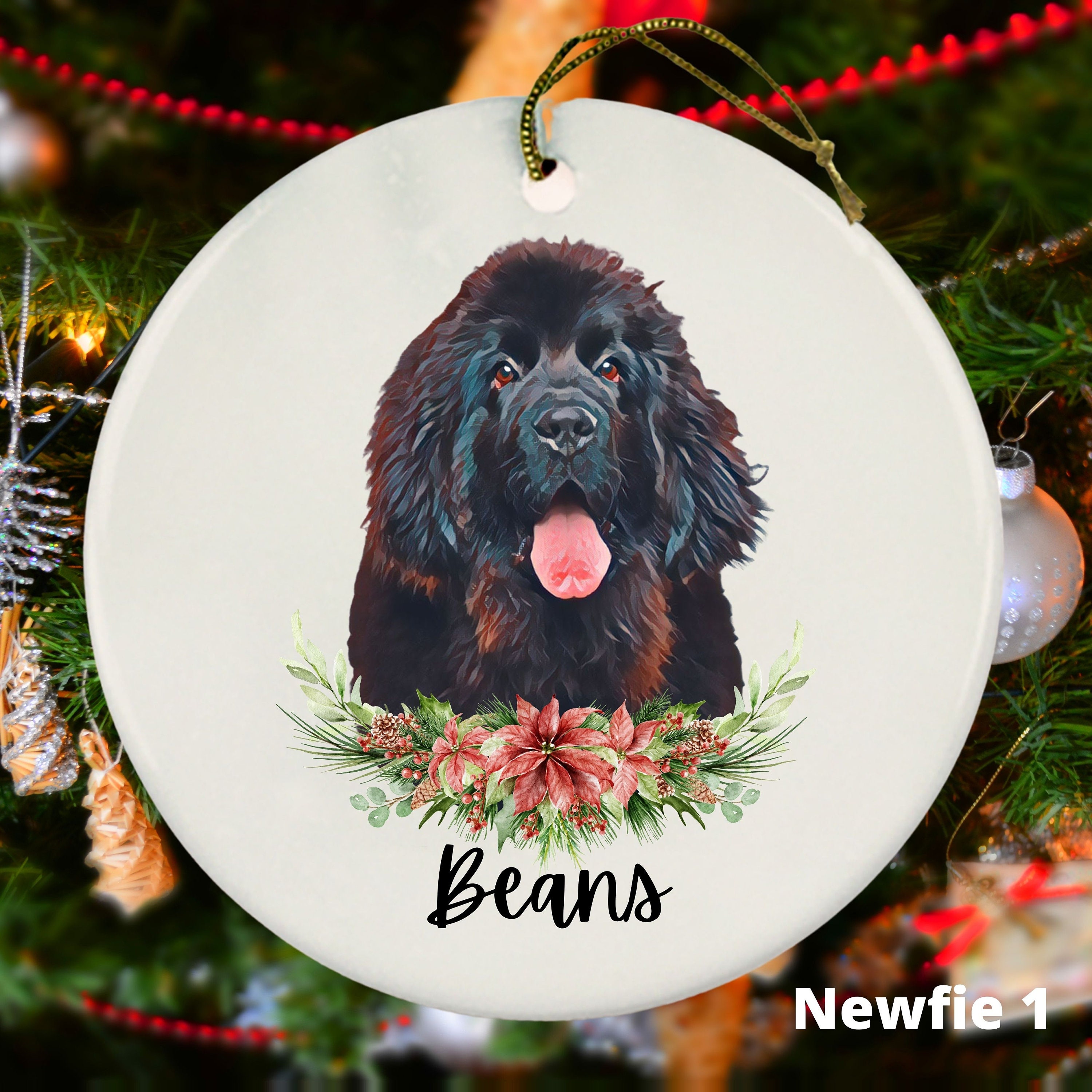 Newfoundland Dog Ornament Etsy