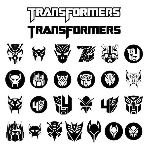 Transformers Svg, Transformer SVG Faces, Transformers Logo layered SVG, Transformers Clipart PNG, Decal svg, Transformers Png Bundle