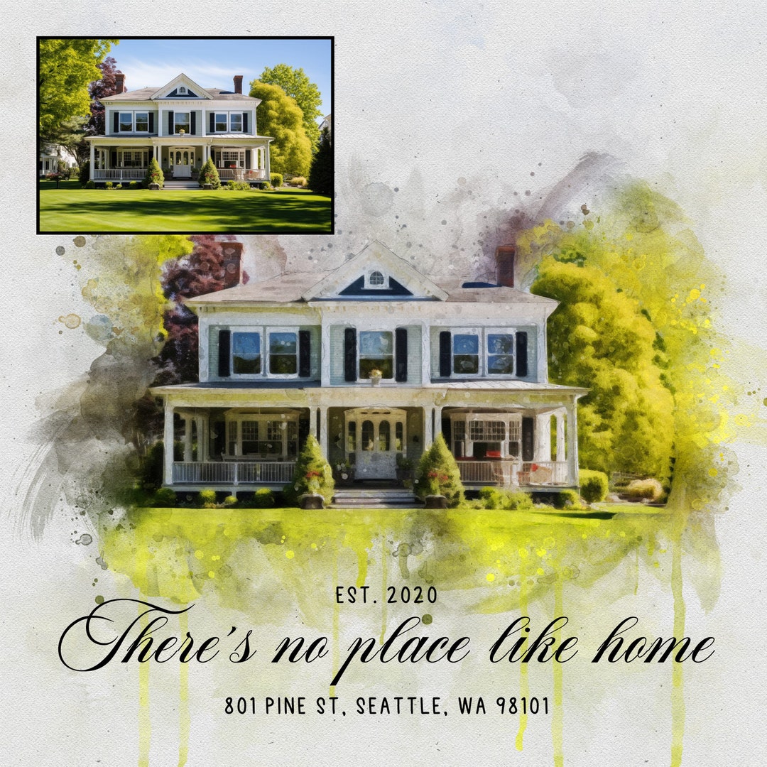 Custom Home Portrait, Watercolor House Painting, Home Painting, Realtor ...